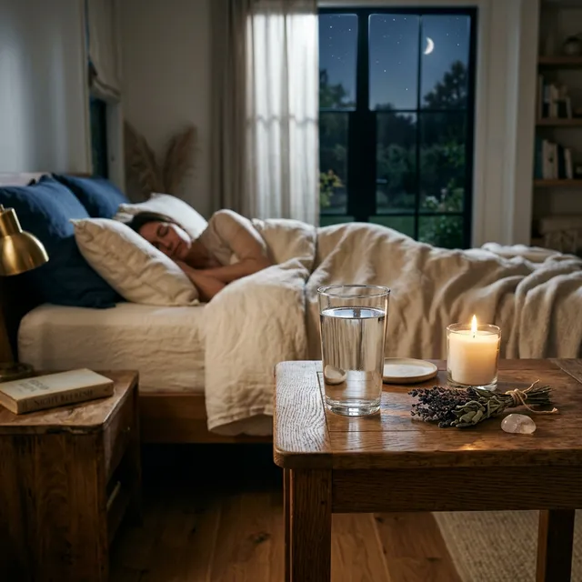 glass of water bedside night